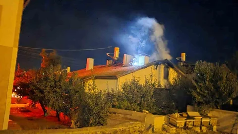 Elmadağ'da yangın paniği