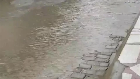 Aydın'da Umurlu Mahallesi'nde sağanak yağış sonrası su baskınları yaşandı