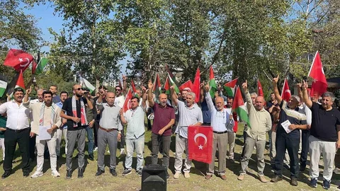 Osmaniye'de Gazze'ye destek eylemi yapıldı