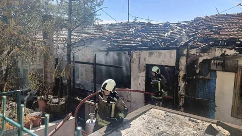 Sincan'da tüp patlaması sonucu yangın çıktı