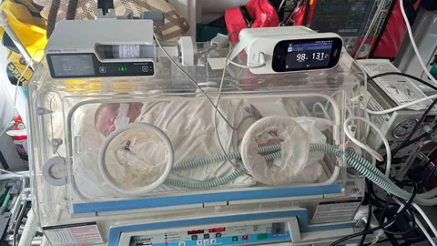 Kerem bebek Karabük'e hava ambulansı ile nakledildi