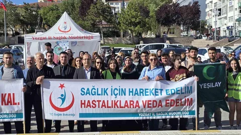 Yozgat'ta 10 bin adım yürüyüşü ile sağlık farkındalığı artırıldı