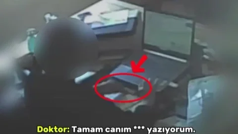 Gaziantep'te sahte rapor pazarlığı yapan doktor kameralara yakalandı.