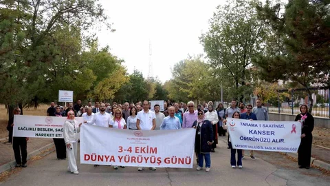 Kayseri'de sağlıklı yaşam yürüyüşü yapıldı