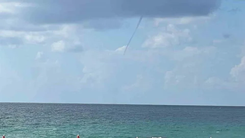 Alanya'da hortum paniği yaşandı