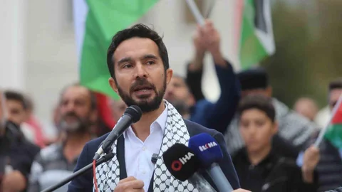 Bursa'da Filistin'e destek yürüyüşü düzenlendi