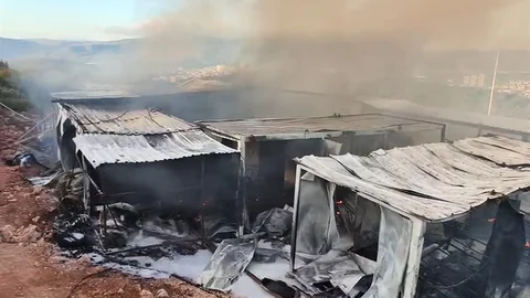 Bilecik'te işçilerin kaldığı konteynerlerde yangın paniğe neden oldu