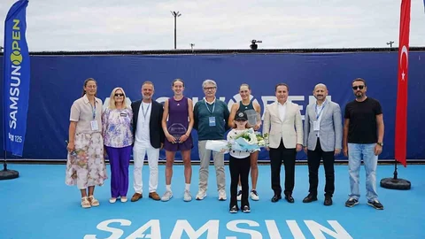 Samsun'da düzenlenen uluslararası tenis turnuvası tamamlandı
