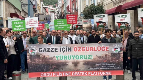 Ordu’da Gazze İçin Özgürlüğe Yürüyoruz Etkinliği