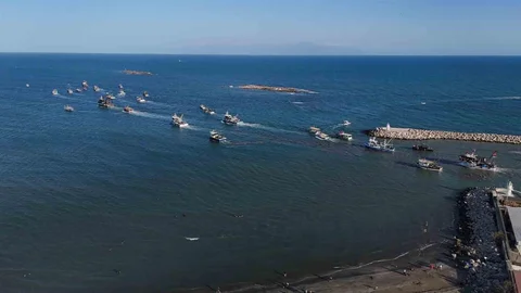 Adana'da Tekneyle Filistin'e Destek Gösterisi