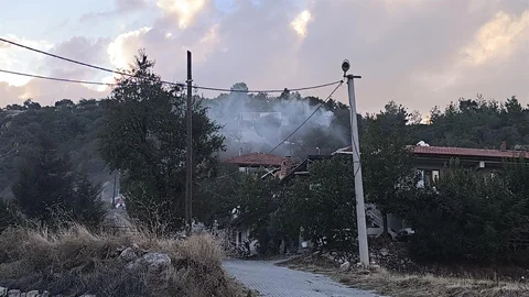 Denizli Buldan'da yazlık bahçesinde yangın