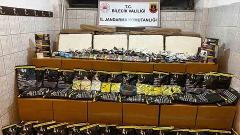Bilecik’te 570 bin makaron ele geçirildi