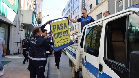 Samsun'da kaldırım işgali denetimleri sürüyor