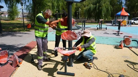 Gölbaşı'nda parklar için kapsamlı bakım çalışması