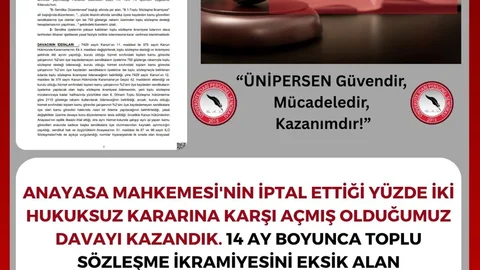 Ankara'da ÜNİPERSEN davayı kazandı, kamu görevlilerine ödeme yapılacak