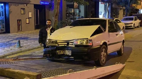 Eskişehir'de alkollü ve ehliyetsiz sürücü kaza yaptı