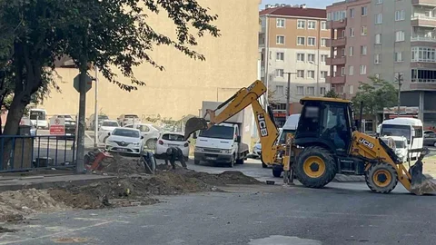 Tekirdağ Çorlu'da doğal gaz borusu patladı