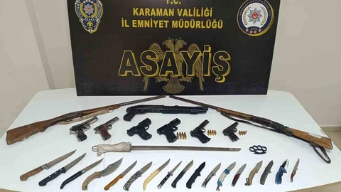 Karaman'da asayiş uygulamalarında 4 kişi tutuklandı