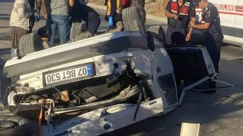 Yine Kuş Serisi: Mut’taki Kazada Takla Attı, Hurdaya Döndü