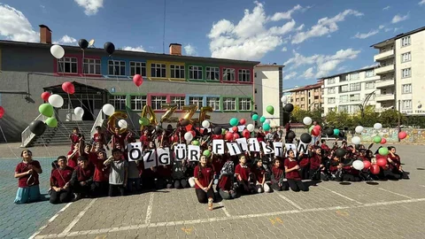 Muş’ta Öğrencilerden Filistin İçin Anlamlı Etkinlik