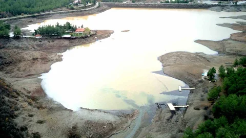 Muğla'da Ula Göleti'nde su seviyesi yükseldi