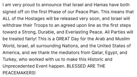 ABD Başkanı Trump Barış Planı Açıklaması