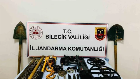 Bilecik'te kaçak kazı operasyonu düzenlendi