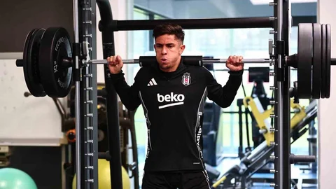 İstanbul'da Beşiktaş, salonda idman yaptı