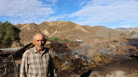 Erzurum Oltu'da yangın, büyük bir zarara yol açtı