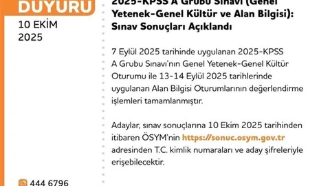 KPSS sonuçları açıklandı