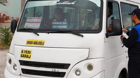 Denizli'de dolmuşlara trafik denetimi uygulandı