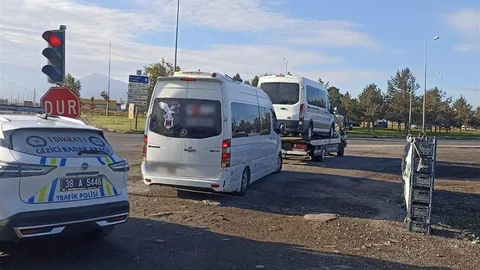 Kayseri'de servis araçlarına denetim yapıldı