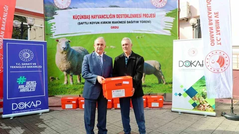 Ordu'da Koyun Yetiştiricilerine Makine Desteği