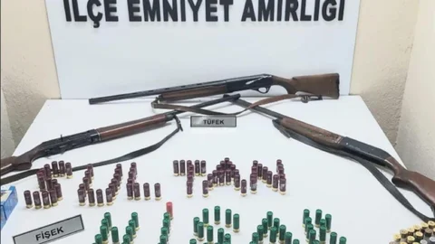 Sultanhisar'da ruhsatsız silah operasyonu