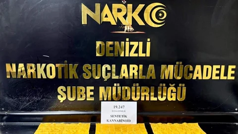 Denizli'de düzenlenen uyuşturucu operasyonunda 19 bin 247 kullanımlık sentetik kannabinoid ele geçirildi.