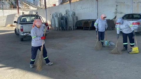 Aydın'da Bozdoğan Belediyesi'nden Düğün Sonrası Temizlik