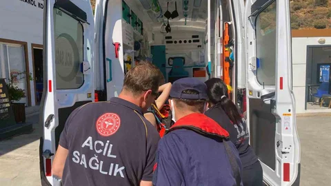 Muğla'da yaralanan vatandaşa tıbbi tahliye
