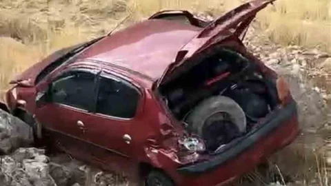 Mardin'de otomobil şarampole devrildi