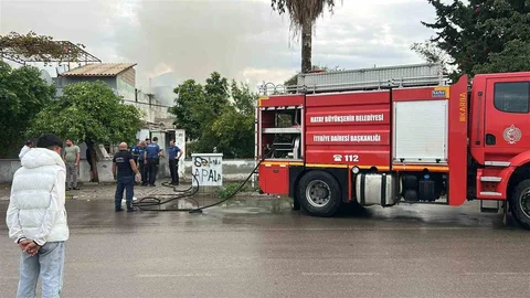 Hatay'da müstakil evde yangın çıktı