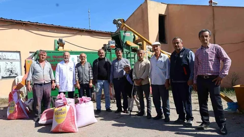 Kocaeli'de çiftçilere seyyar selektör makinesi desteği