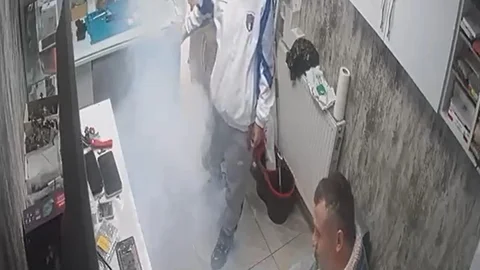 Düzce'de batarya tamiri sırasında alevler yükseldi