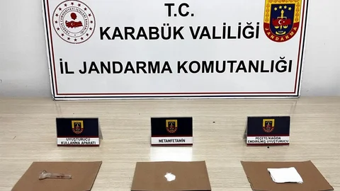 Karabük'te uyuşturucu madde ile yakalanan bir kişi gözaltına alındı