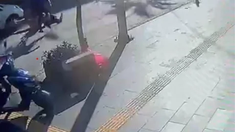 Manavgat'ta yaya geçidinde kaza