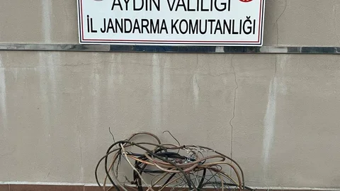 Aydın'da Kablo Hırsızı Yakalandı