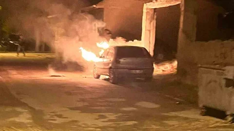 Eskişehir'de otomobil alev aldı