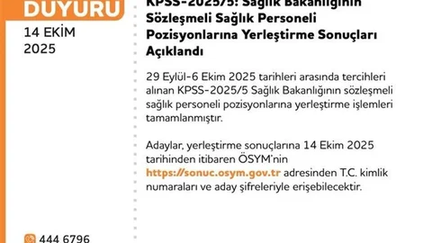 Ankara'da KPSS-2025/5 yerleştirme sonuçları duyuruldu