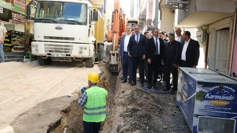 Şanlıurfa'da doğalgaz hattı için kazı çalışmaları başladı