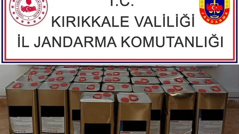 Kırıkkale'de kargo şubesinde kaçak alkol ele geçirildi
