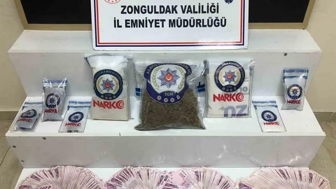 Zonguldak'ta uyuşturucu operasyonunda 2 şüpheli tutuklandı