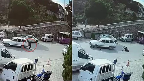 Sakarya'da geri manevra yapan otomobil, bastonla yürüyen yaşlı adama çarptı